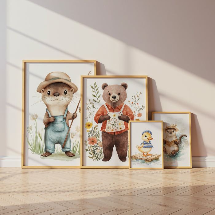 JUSTGOODMOOD Poster Tiere – Hochwertige Baumwoll-Kunst