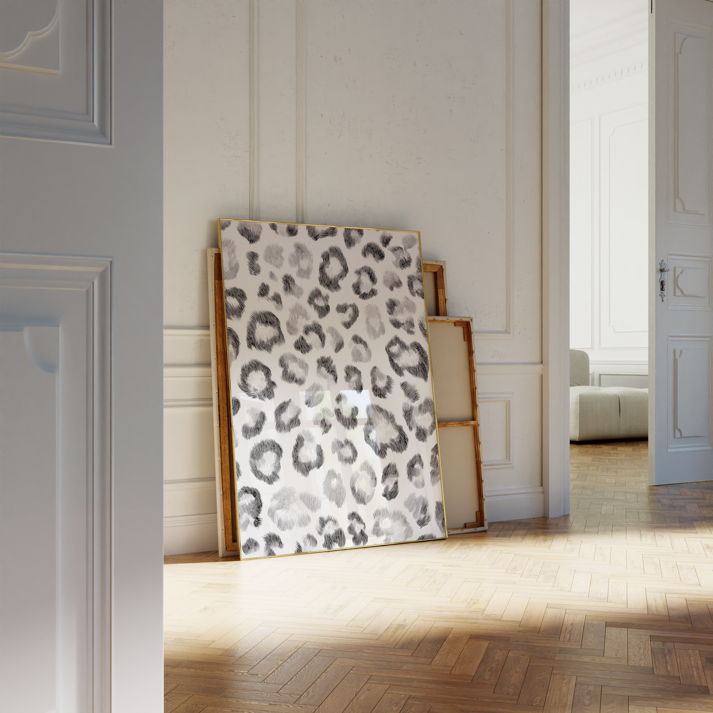 Tiermuster Poster · Geschenkidee · Leopard Zebra Schlange abstrakte Felloptik · Dekoprint ohne Rahmen