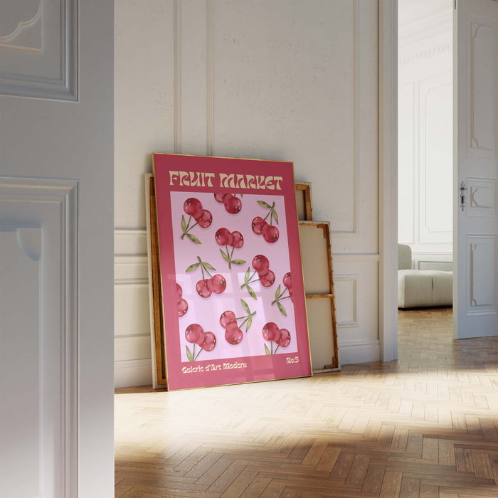 Fruit Market Poster – Premium Baumwoll-Canvas Kunst