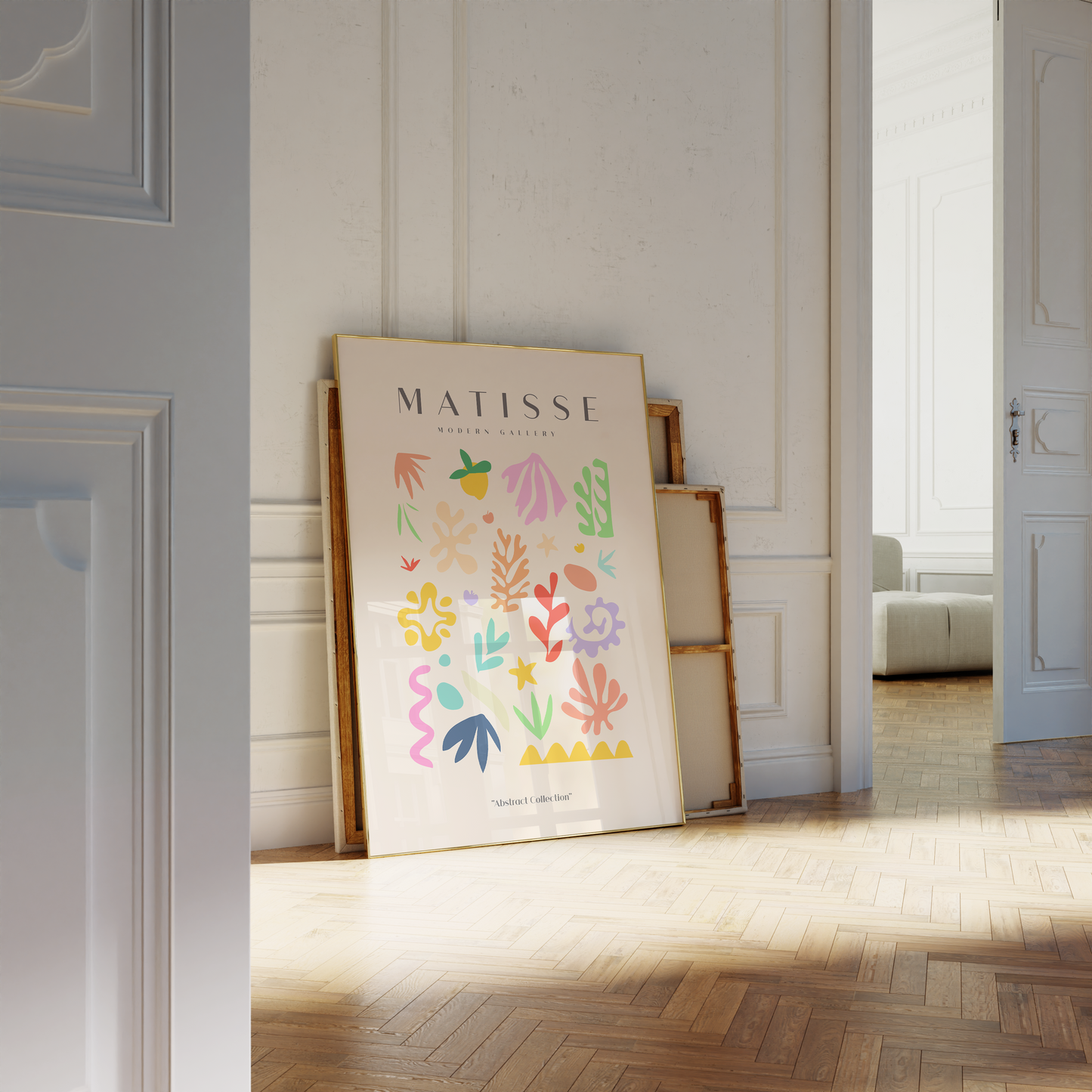 Matisse Poster · Geschenkidee · Line Art Gesichter Abstrakte Formen Farbenfrohe Kunst · Dekoprint ohne Rahmen