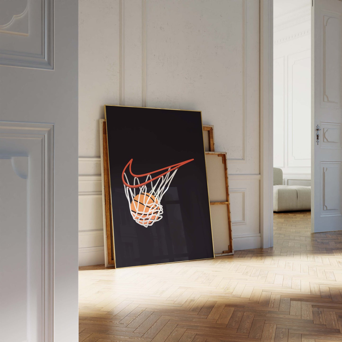 Basketball Hoop Illustration Poster · Geschenkidee · Sport Design · Minimalistische Kunst · Moderne Wanddeko · Print ohne Rahmen