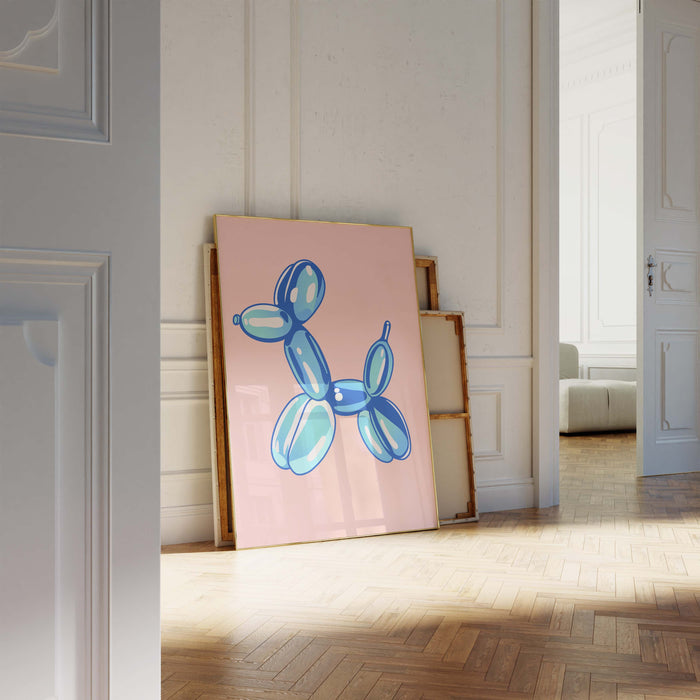 Balloon Dog Poster – Premium Baumwoll-Canvas Kunst