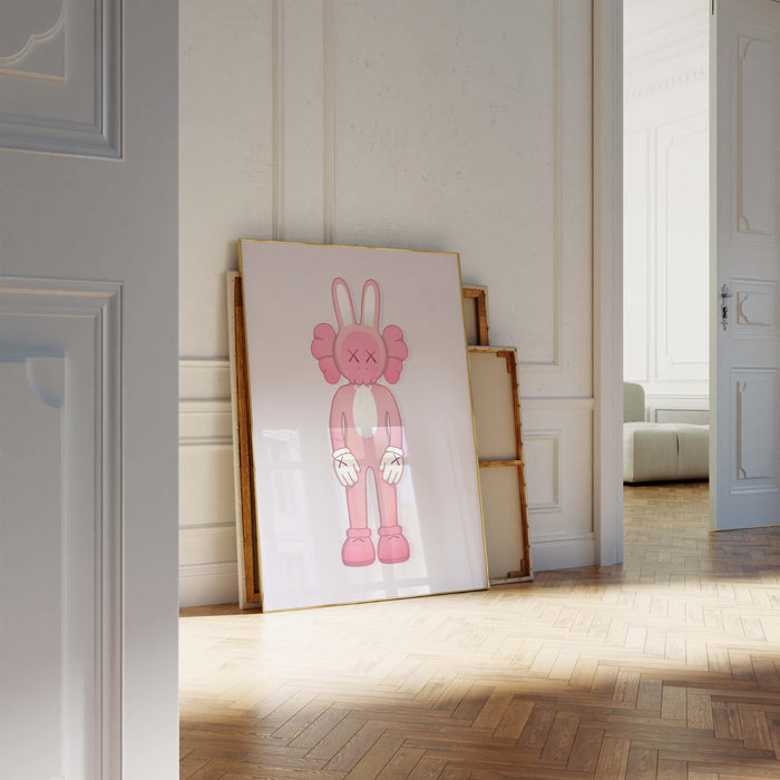 JUSTGOODMOOD Pink Bunny Skull Poster – Premium Qualität