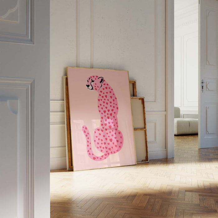 Leopard Poster – Premium Baumwoll-Canvas Kunst
