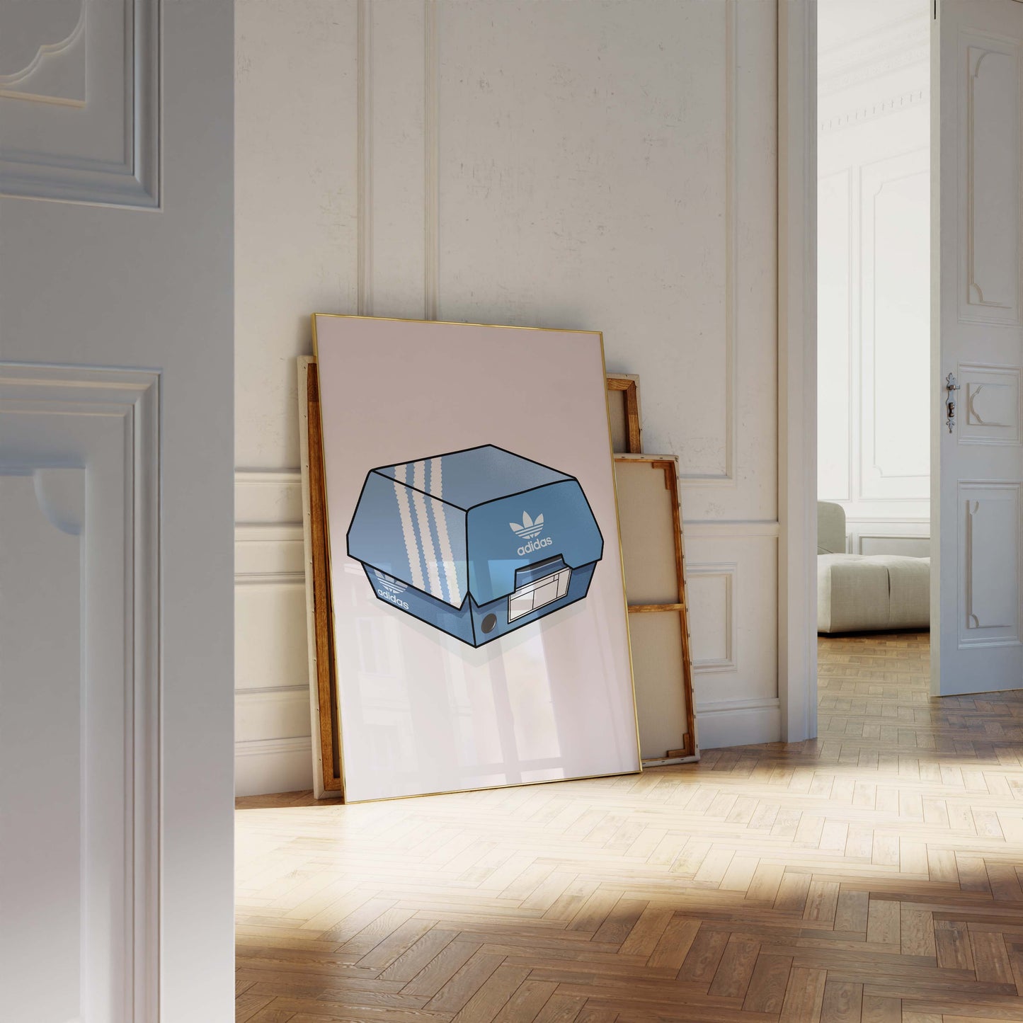 Sneaker Schuhkarton Illustration Poster · Geschenkidee · Sneaker Box Design · Streetwear Kunst · Moderne Wanddeko · Print ohne Rahmen
