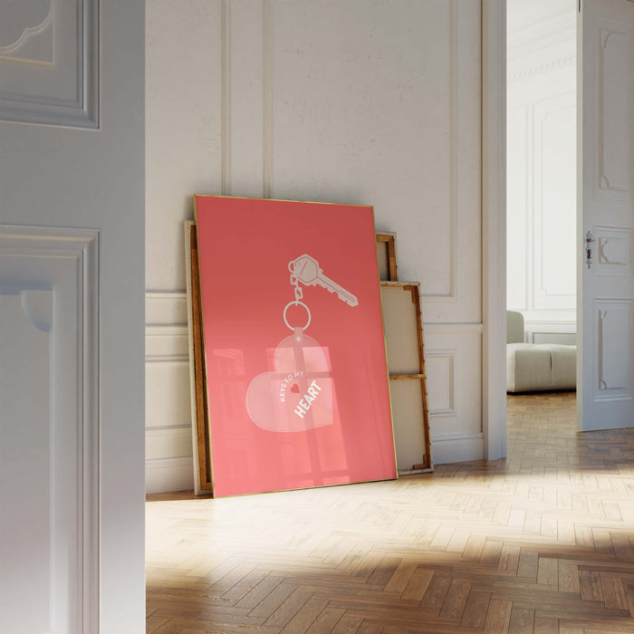 Keys to My Heart Poster – Premium Baumwoll-Print