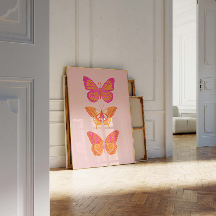 JUSTGOODMOOD Schmetterlinge Wandkunst – Baumwolle