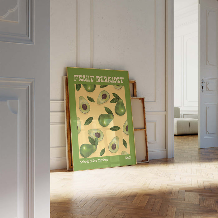 Fruit Market Avocado Poster – Premium Baumwoll-Canvas