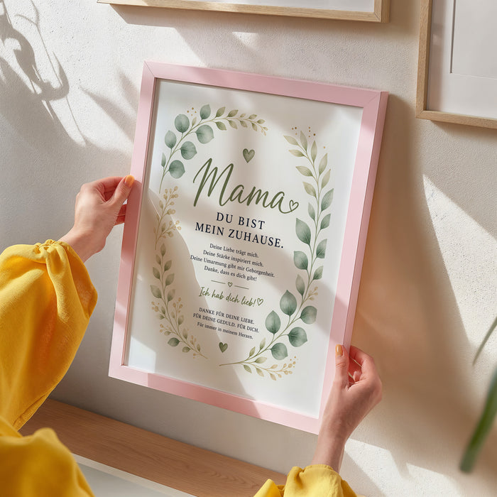 JUSTGOODMOOD Muttertag Poster – Premium Baumwolle Print