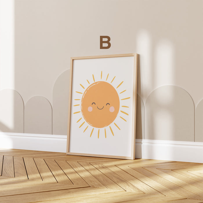 Boho Poster Kinderzimmer - Premium Baumwolle Druck