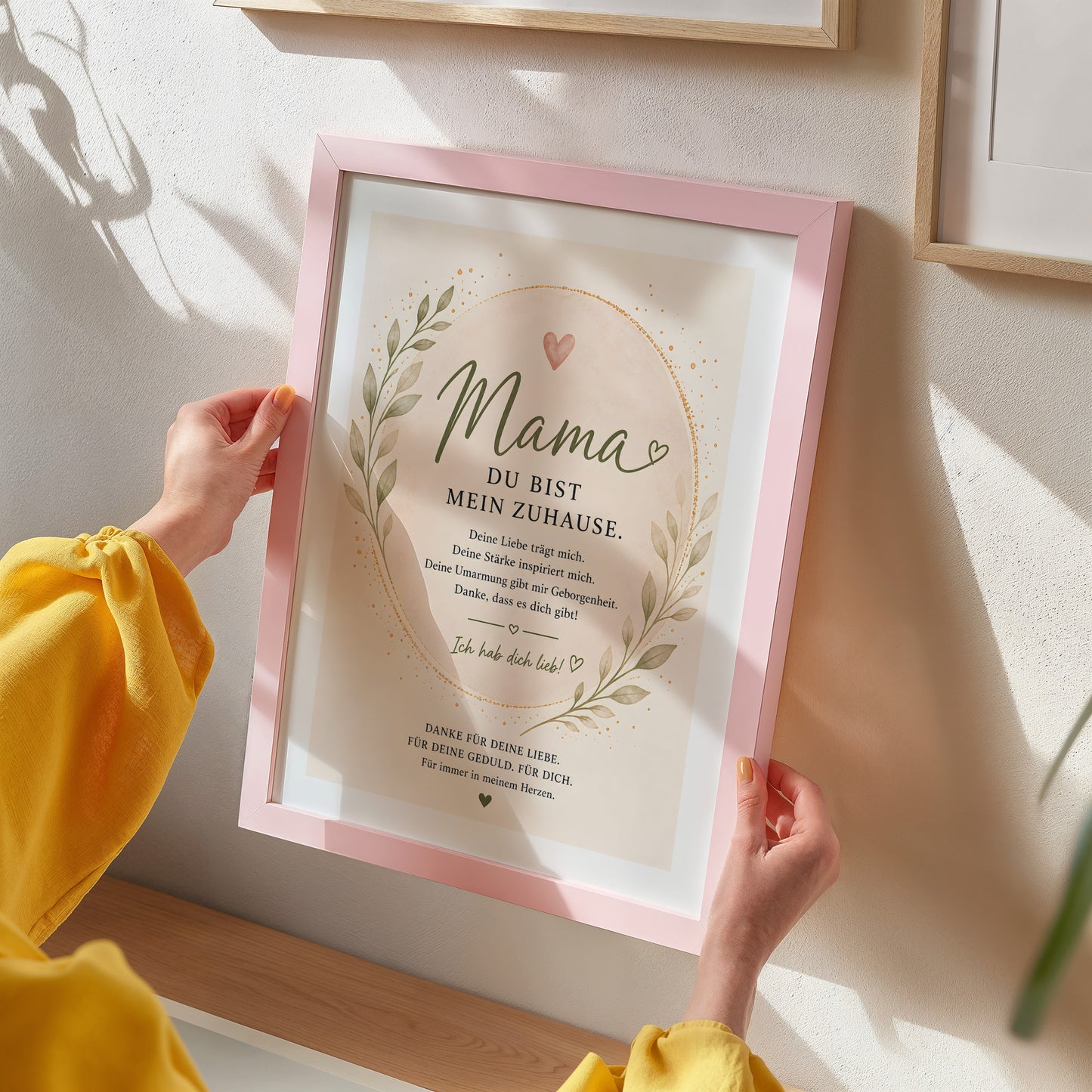 Muttertag Poster Mama Boho · Geschenk für Mama · Eukalyptus Spruch Poster · Liebe Wanddeko · Print ohne Rahmen