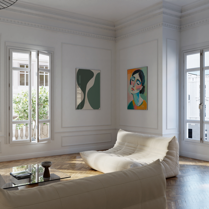 JUSTGOODMOOD Poster – Premium Baumwoll-Canvas Kunstwerke