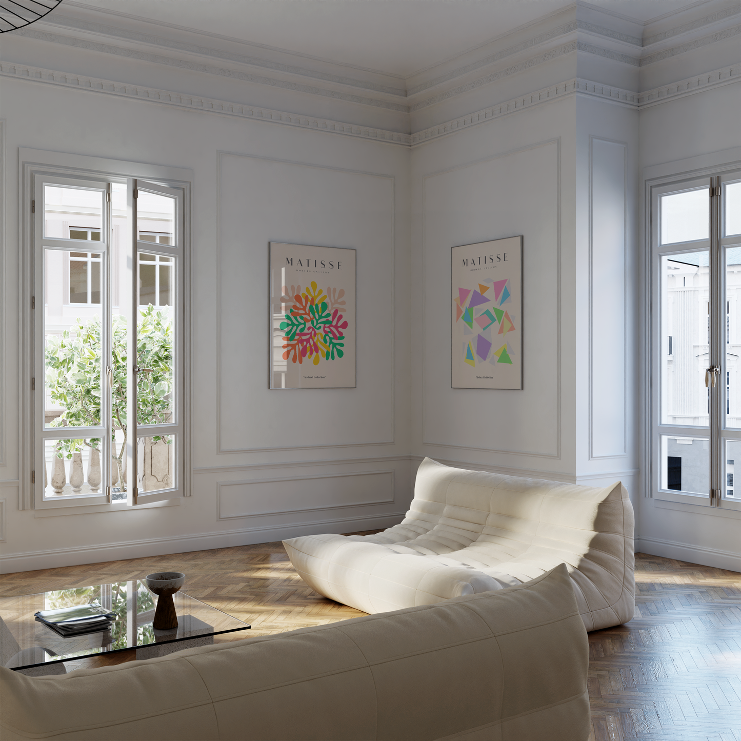 Matisse Poster · Geschenkidee · Line Art Gesichter Abstrakte Formen Farbenfrohe Kunst · Dekoprint ohne Rahmen