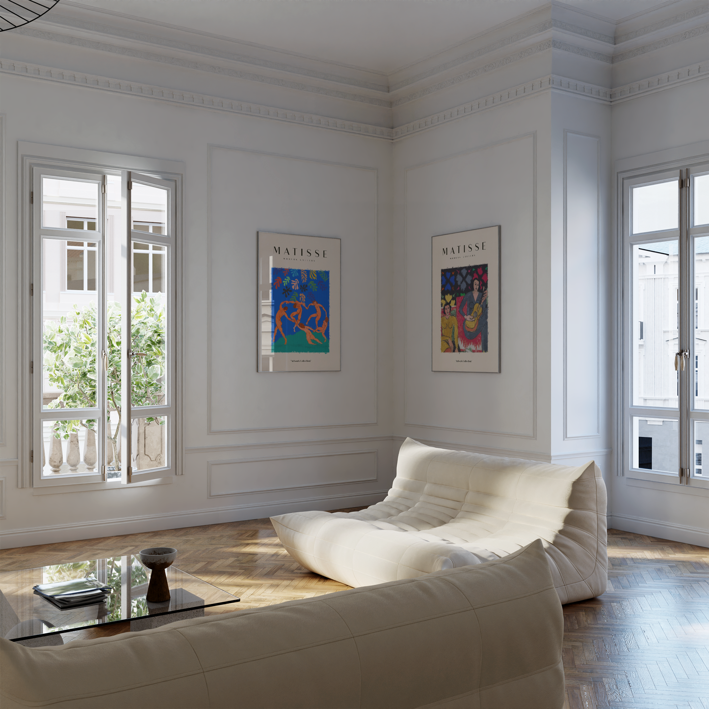 Matisse Poster · Geschenkidee · Abstrakte Scherenschnitte Porträts Farbenfrohe Kunst · Dekoprint ohne Rahmen