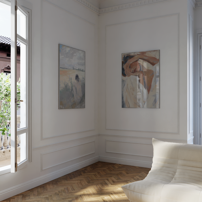 Impressionismus Poster auf Baumwoll-Canvas von JUSTGOODMOOD
