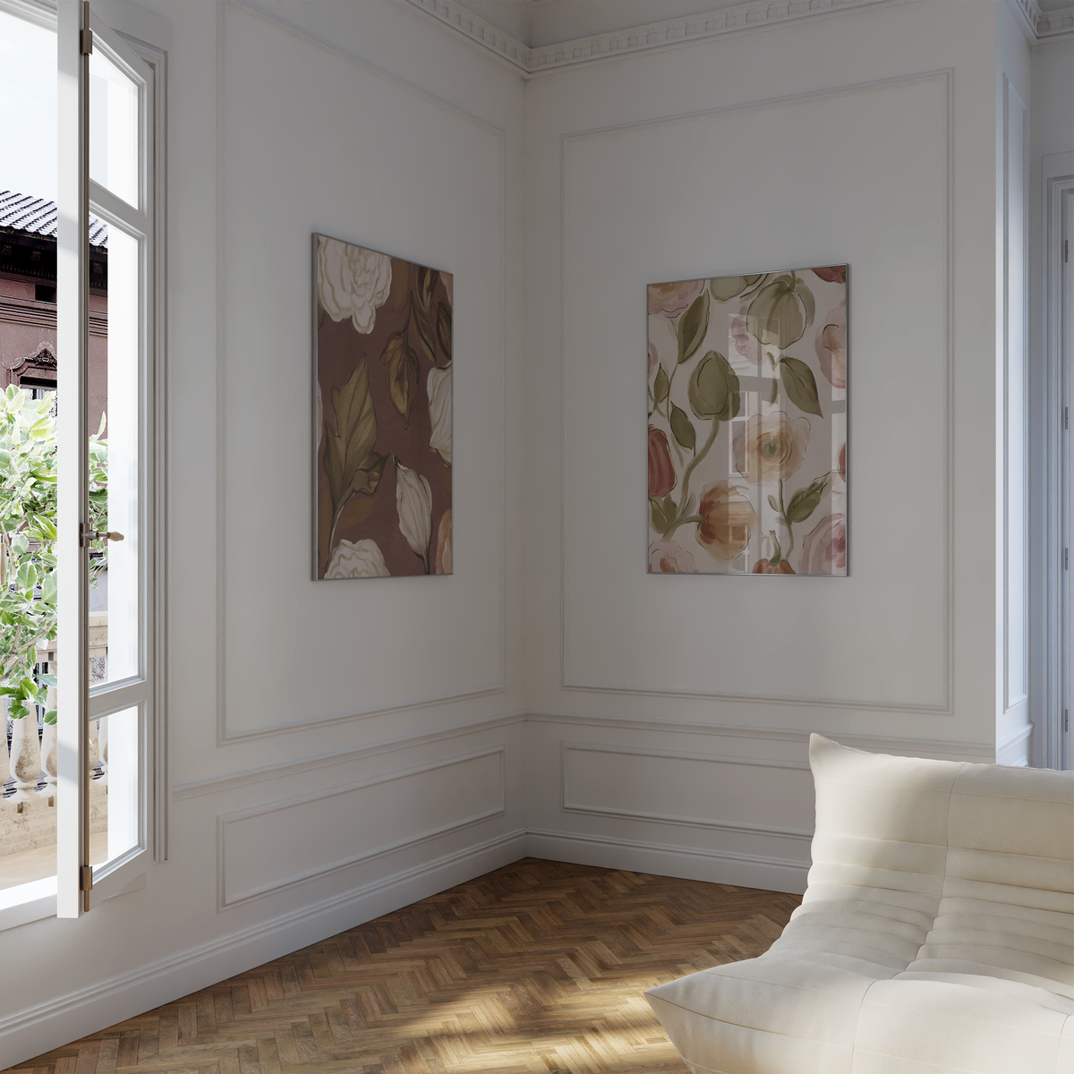 Blumen Poster Wandbilder · Botanische Bilder · Wohnzimmer Deko ohne Rahmen