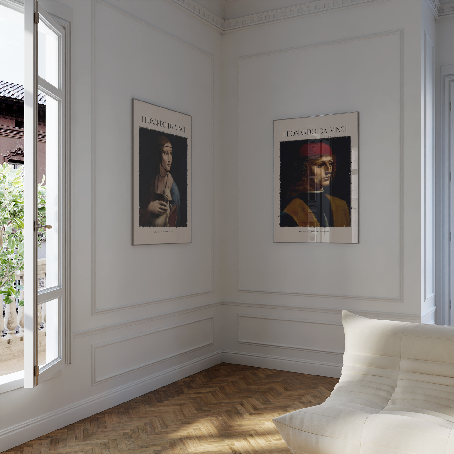 Leonardo da Vinci Kunst Poster · Geschenkidee · Mona Lisa Dame mit Hermelin Salvator Mundi Renaissance Meisterwerke · Dekoprint ohne Rahmen