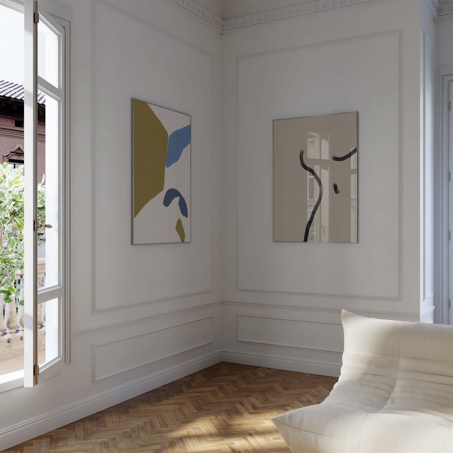 Frauen Porträt Poster · Geschenkidee · Moderne feminine Kunst und abstrakte Formen · Dekoprint ohne Rahmen