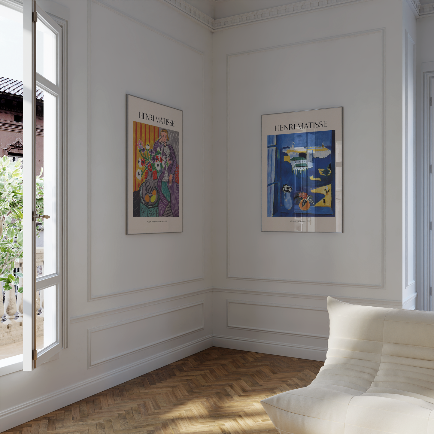 Henri Matisse Poster · Geschenkidee · Tanger Fenster Goldfisch Pflaumenblüten Pfingstrosen Fauvistisches Interieur · Dekoprint ohne Rahmen
