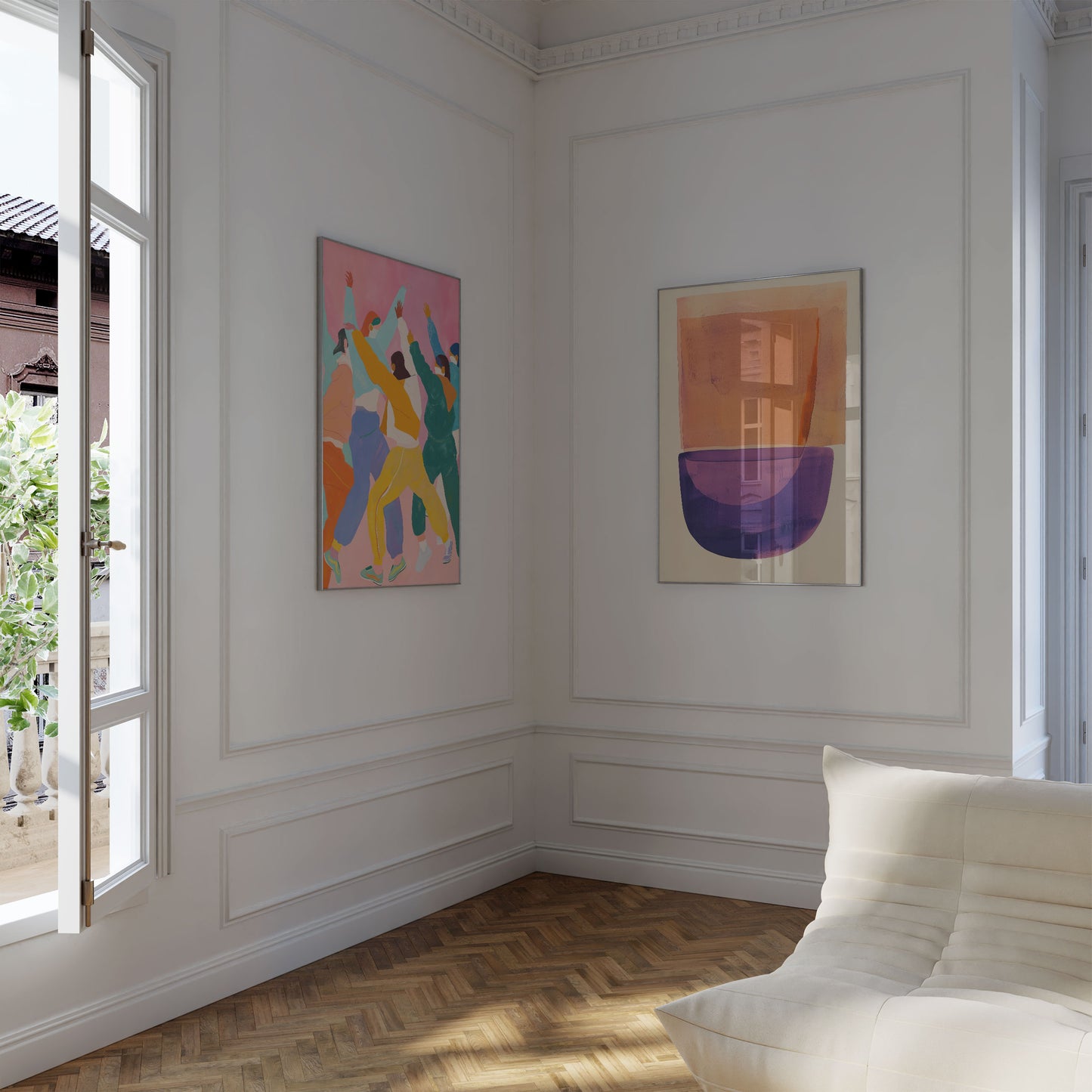 Abstrakte Kunst Poster · Geschenkidee · Geometrische Formen, Landschaften und Moderne Figuren · Dekoprint ohne Rahmen