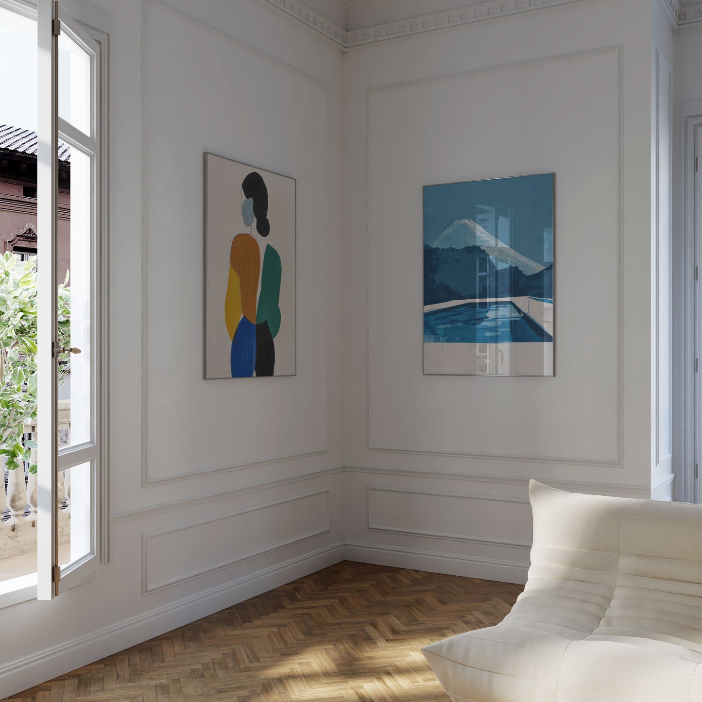 Moderne Kunst Poster · Geschenkidee · Abstrakte Formen, Landschaften und Moderne Illustrationen · Dekoprint ohne Rahmen