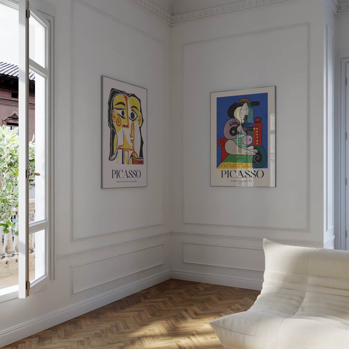 Pablo Picasso Poster · Geschenkidee · Abstrakte Porträts Kubistische Gesichter Farbige Kunst · Dekoprint ohne Rahmen