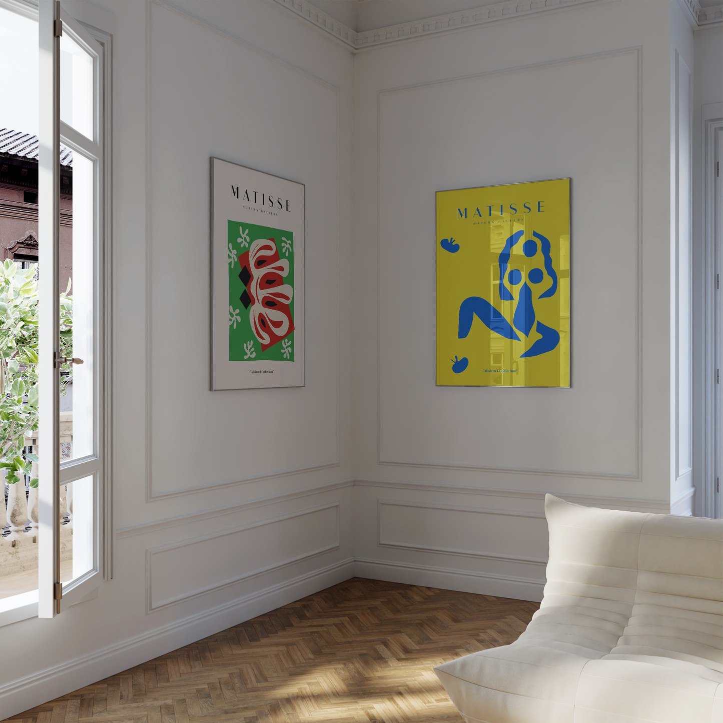 Matisse Poster · Geschenkidee · Abstrakte Scherenschnitte Bunte Formen Line Art · Dekoprint ohne Rahmen