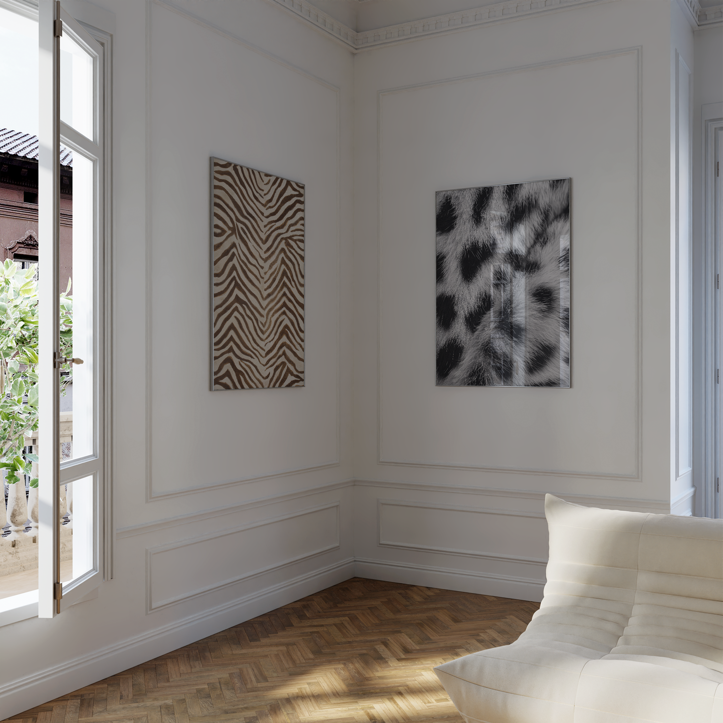 Tiermuster Poster · Geschenkidee · Leoard Zebra Tiger Schlange Felloptik · Dekoprint ohne Rahmen