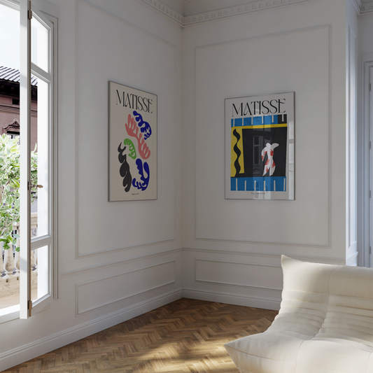 Henri Matisse Poster · Geschenkidee · Line Art Abstrakte Formen Scherenschnitt Farbige Kompositionen · Dekoprint ohne Rahmen
