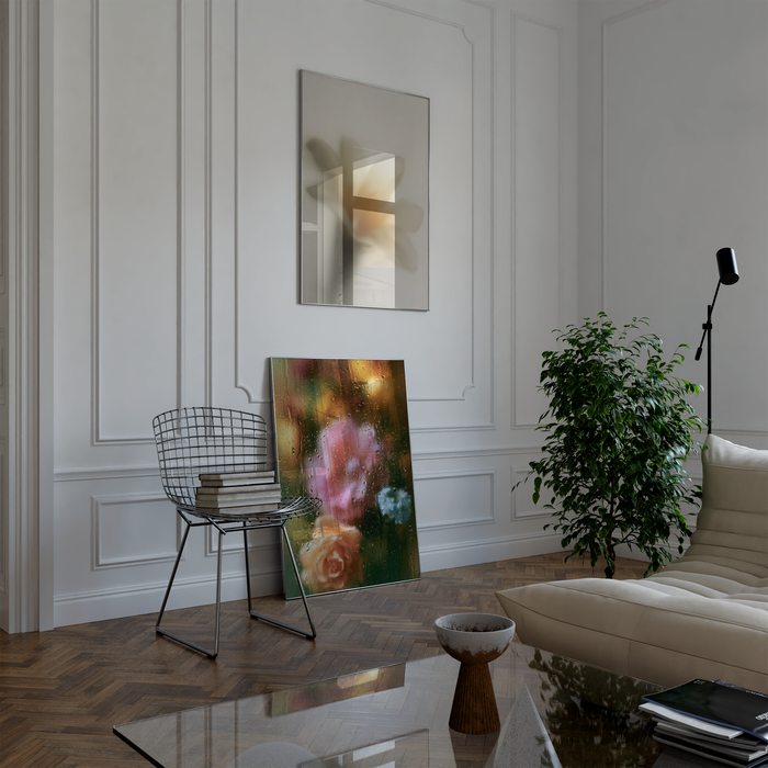 Geschenkidee · Blumen hinter Glas und Flachbild Fotografie Poster Ästhetische Prints · Dekoprint ohne Rahmen | JUSTGOODMOOD