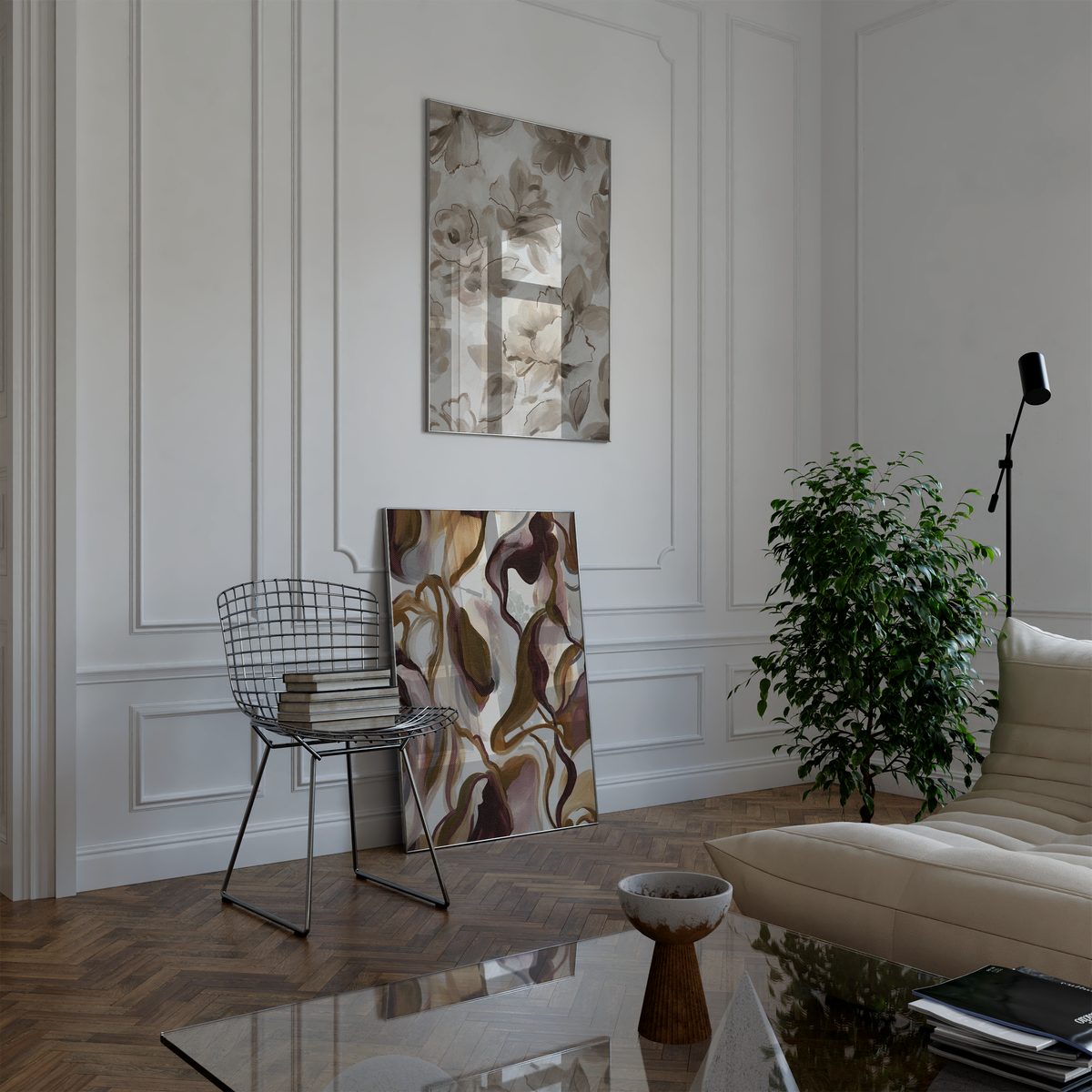 Blumen Poster Wandbilder · Botanische Bilder · Wohnzimmer Deko ohne Rahmen