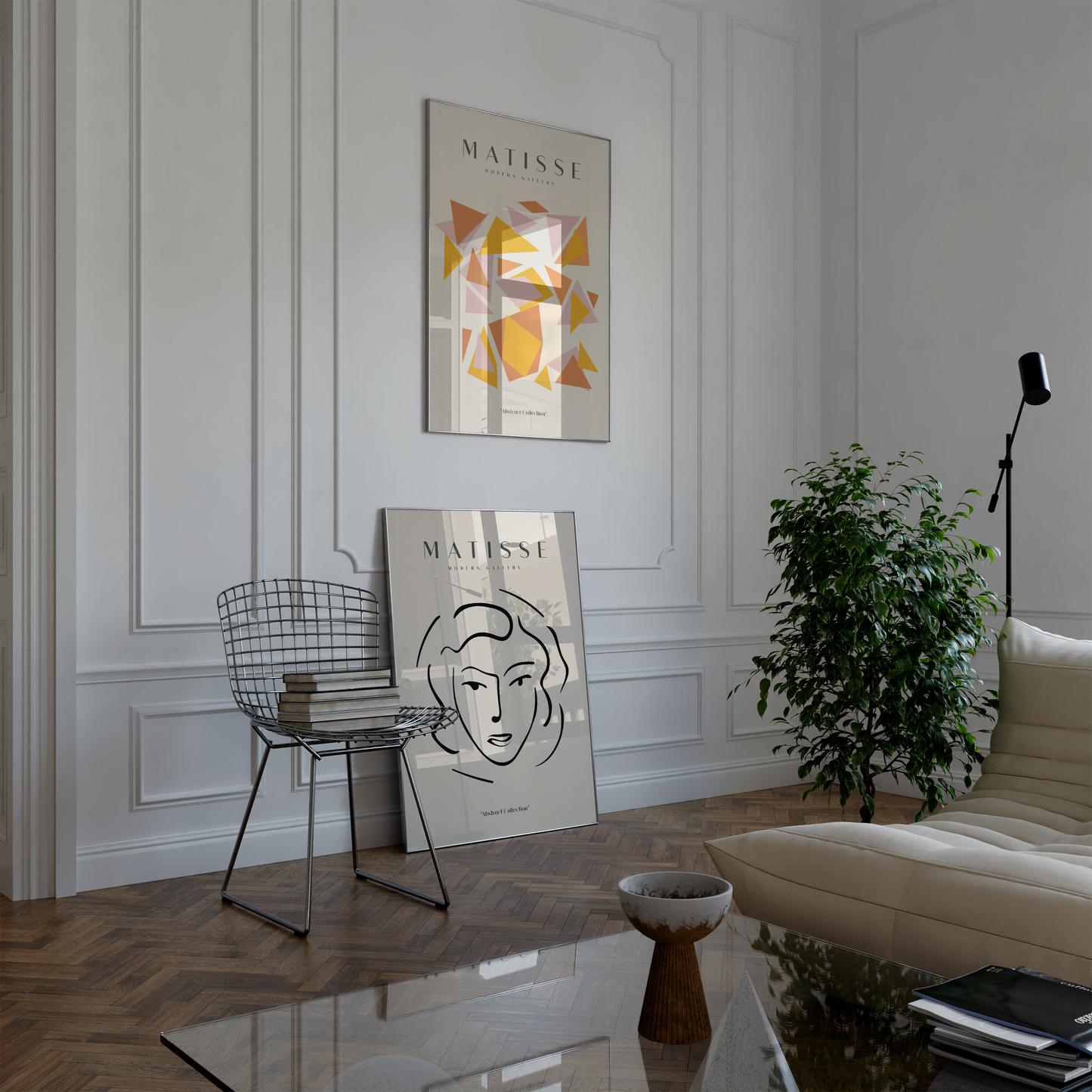 Matisse Poster · Geschenkidee · Line Art Gesichter Abstrakte Formen Farbenfrohe Kunst · Dekoprint ohne Rahmen