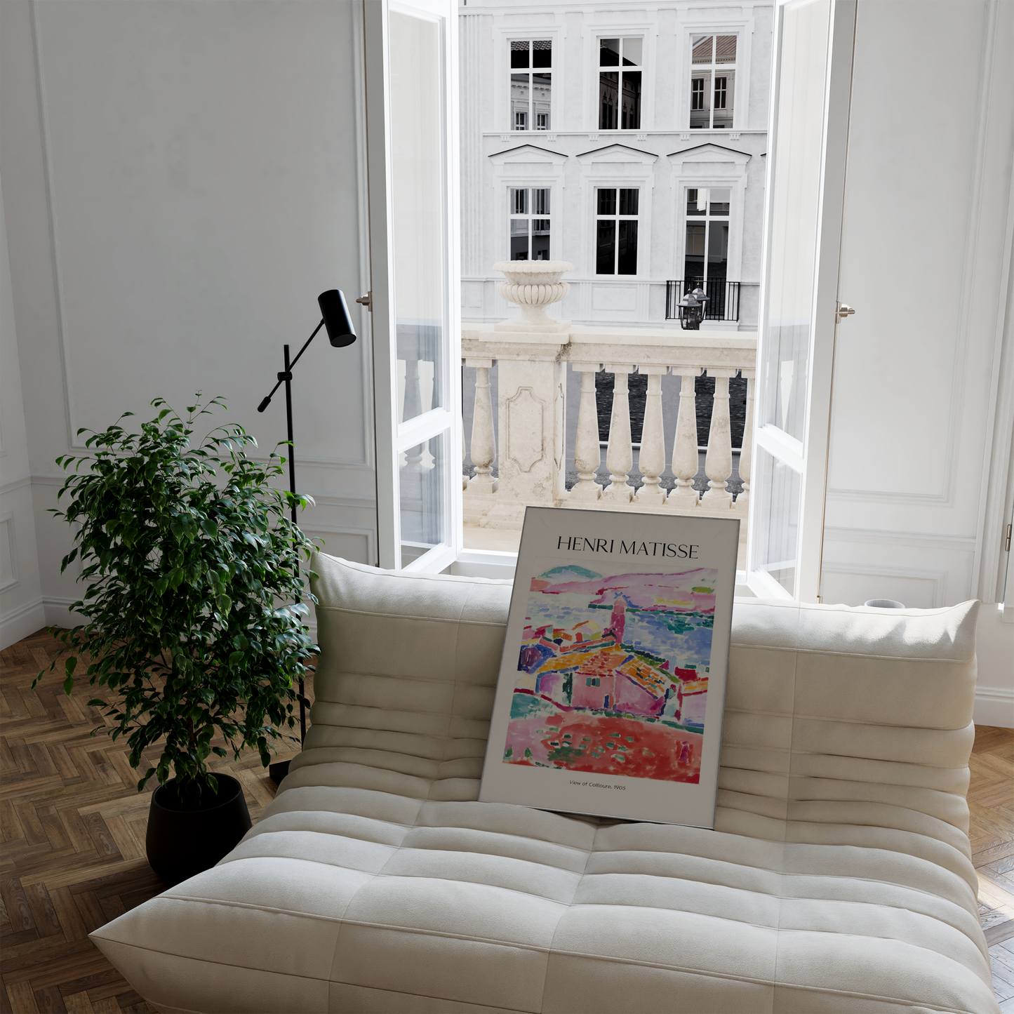 Henri Matisse Poster · Geschenkidee · Collioure Landschaften Goldfisch Offenes Fenster Fauvistisches Interieur · Dekoprint ohne Rahmen