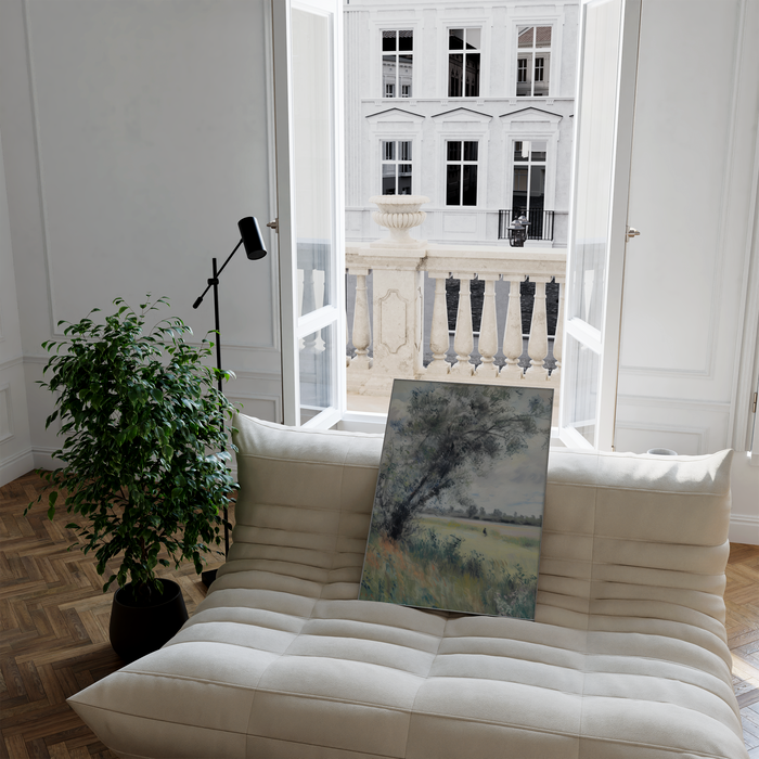 Impressionismus Poster auf Baumwoll-Canvas von JUSTGOODMOOD