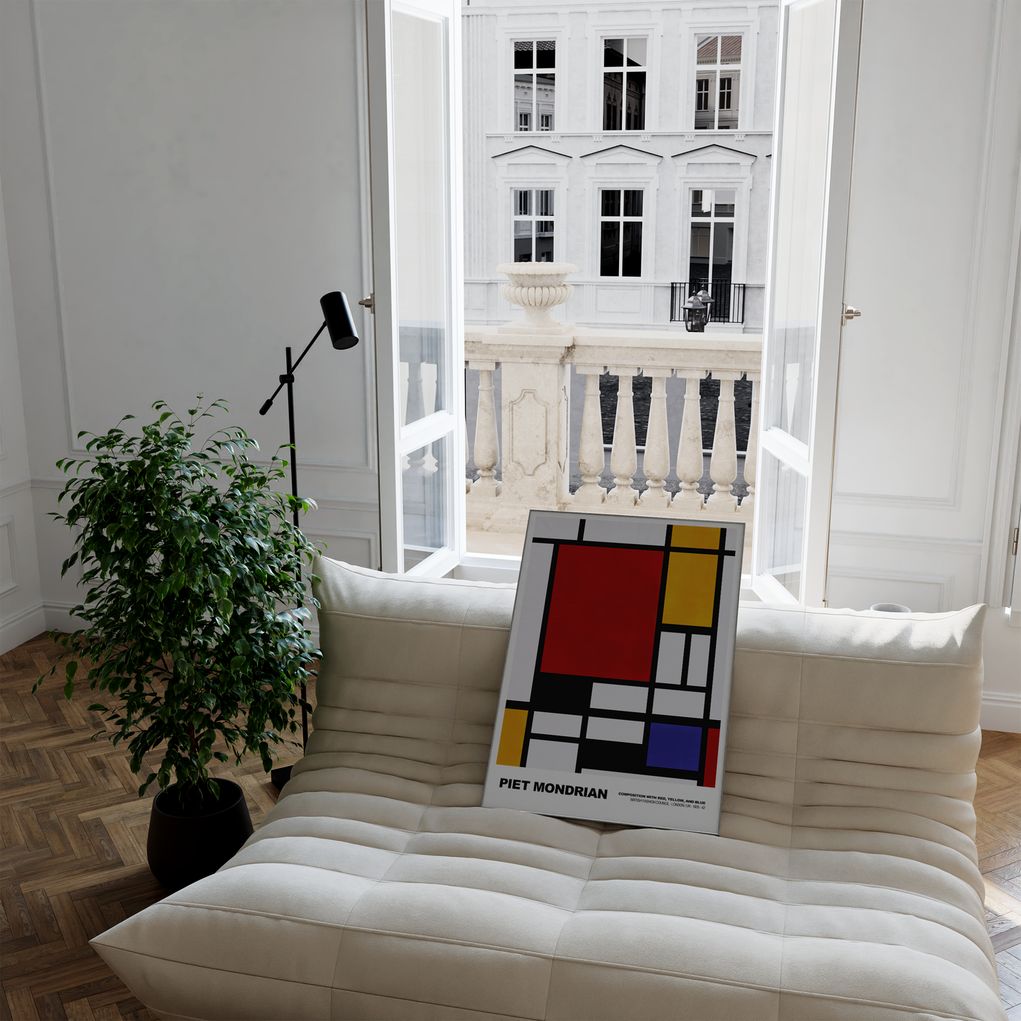 Poster Piet Mondrian · Composition with Red, Yellow and Blue · De Stijl, Neoplastizismus · Print ohne Rahmen