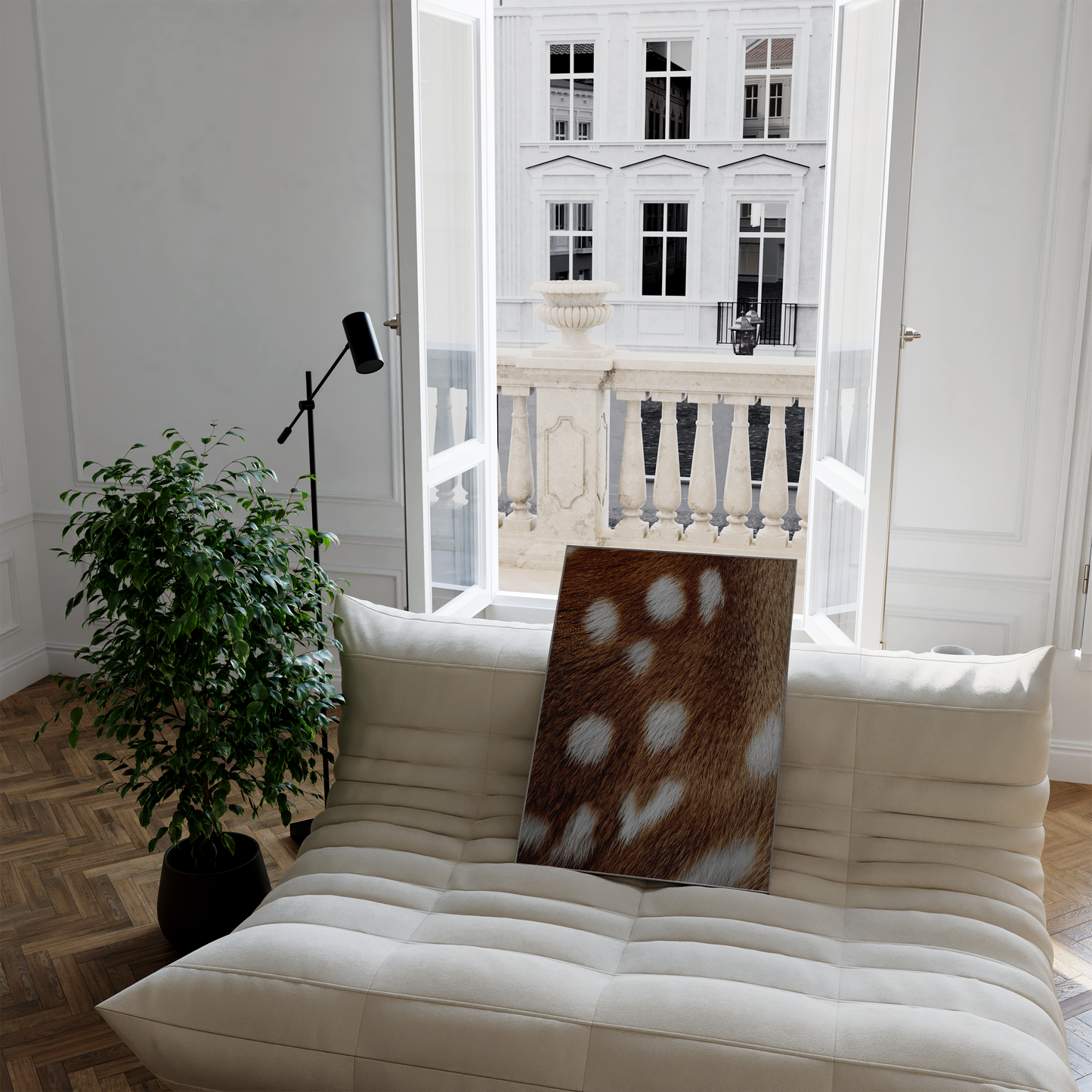 Tiermuster Poster · Geschenkidee · Reh Leopard Zebra Felloptik · Dekoprint ohne Rahmen