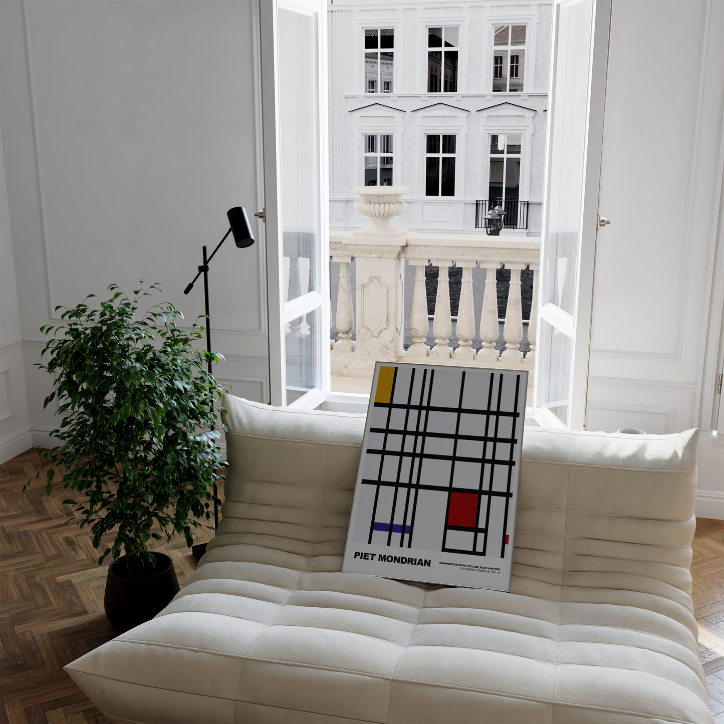 Poster Piet Mondrian · Composition with Red, Blue and Yellow · De Stijl, Neoplastizismus · Print ohne Rahmen