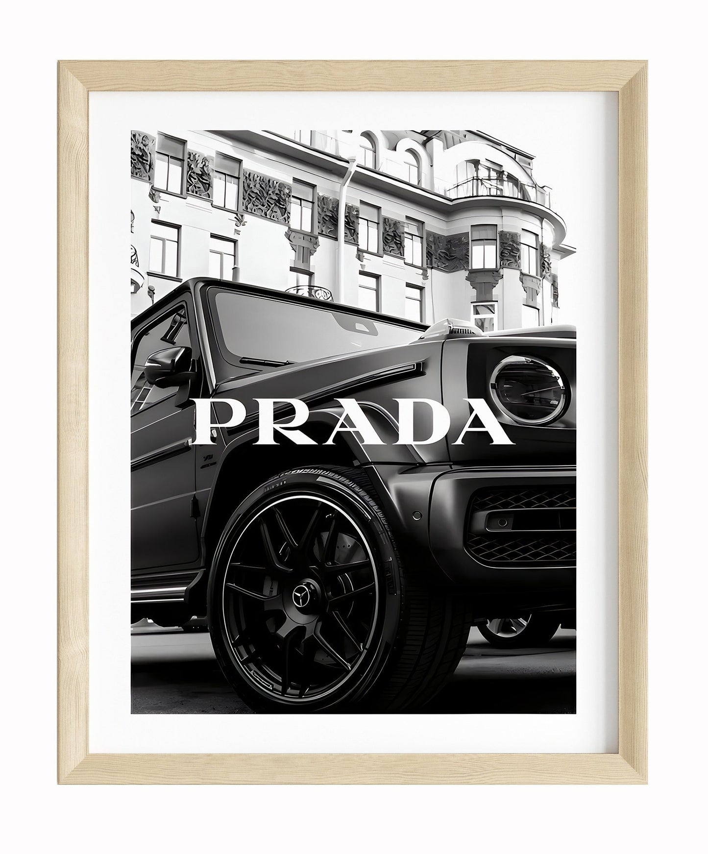 Prada Poster · Luxus auf Rädern · Prada und die G-Klasse ·  Eleganz trifft Stärke · Wand Dekoration · ohne Rahmen