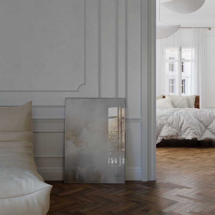 Struktur-Poster in Beige und Gold