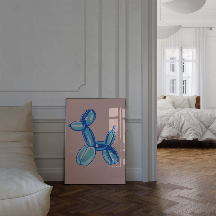Balloon Dog Poster – Premium Baumwoll-Canvas Kunst