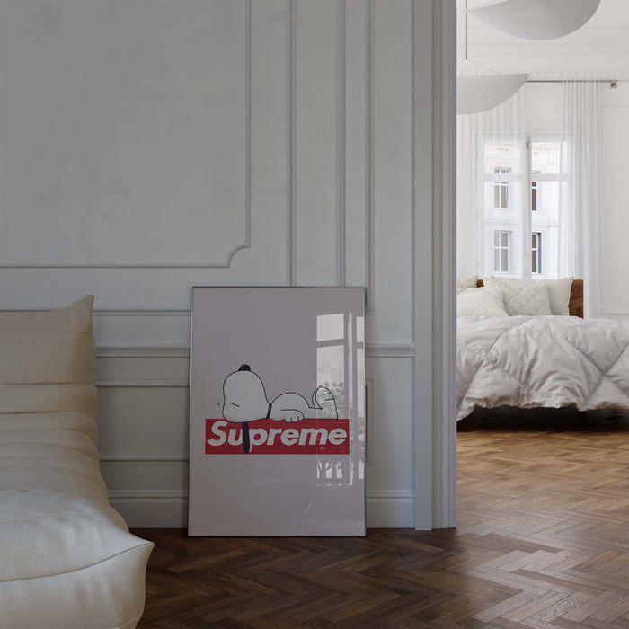 Streetwear Cartoon Hund Poster · Geschenkidee · Minimalistisches Logo Style Design · Urban Kunst · Moderne Wanddeko · Print ohne Rahmen