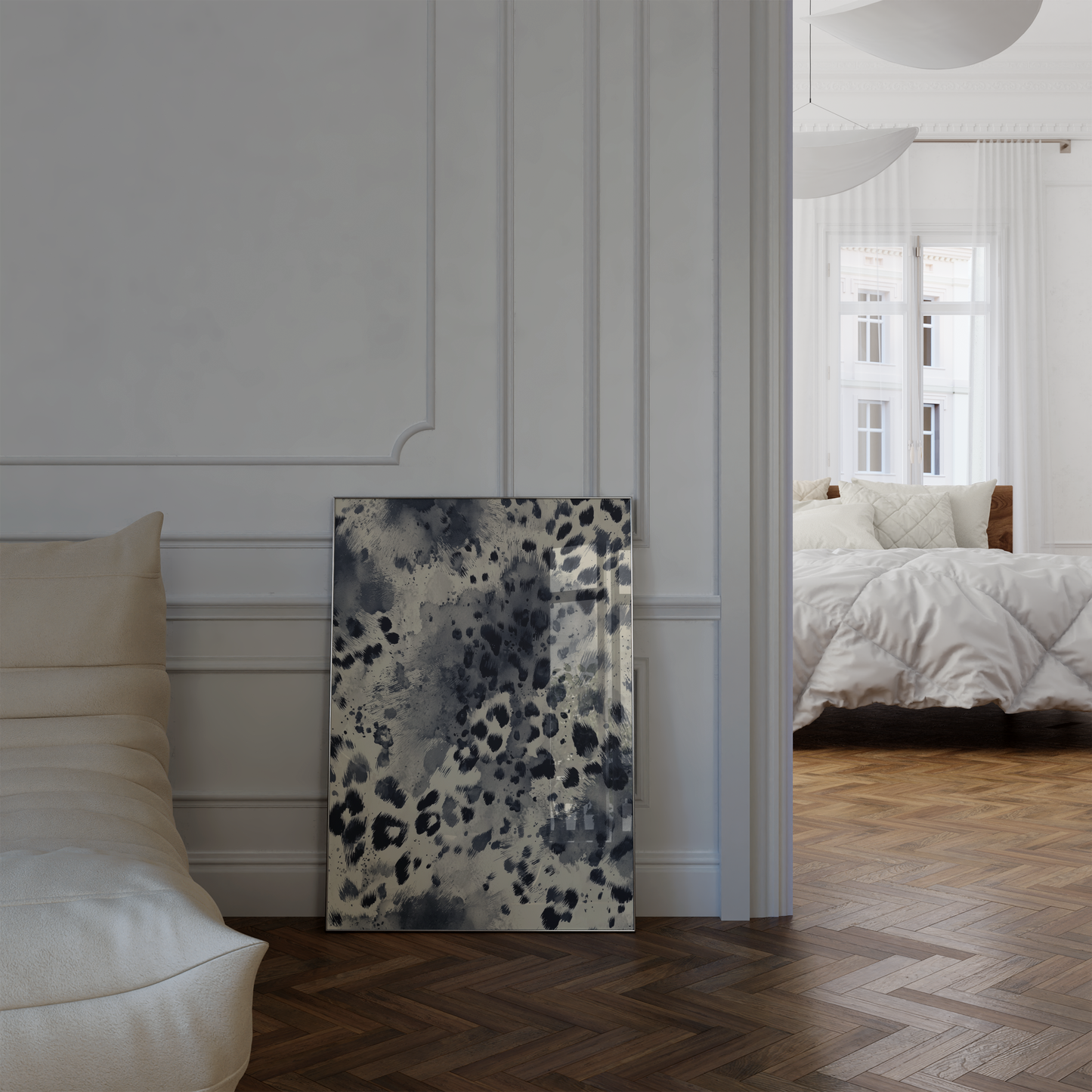Tiermuster Poster · Geschenkidee · Stilvolle Zebra und Raubkatzen Fell Texturen Leopard Muster · Dekoprint ohne Rahmen