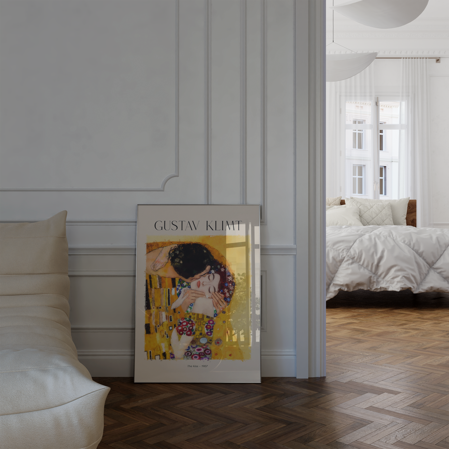 Gustav Klimt Poster · Geschenkidee · Der Kuss Goldene Kunst Ikonische Jugendstil Wandkunst · Dekoprint ohne Rahmen
