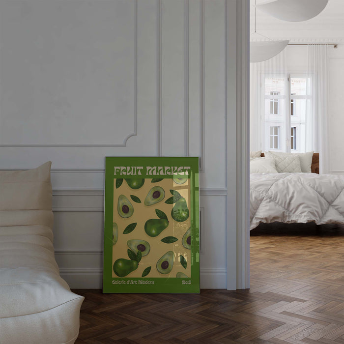 Fruit Market Avocado Poster – Premium Baumwoll-Canvas