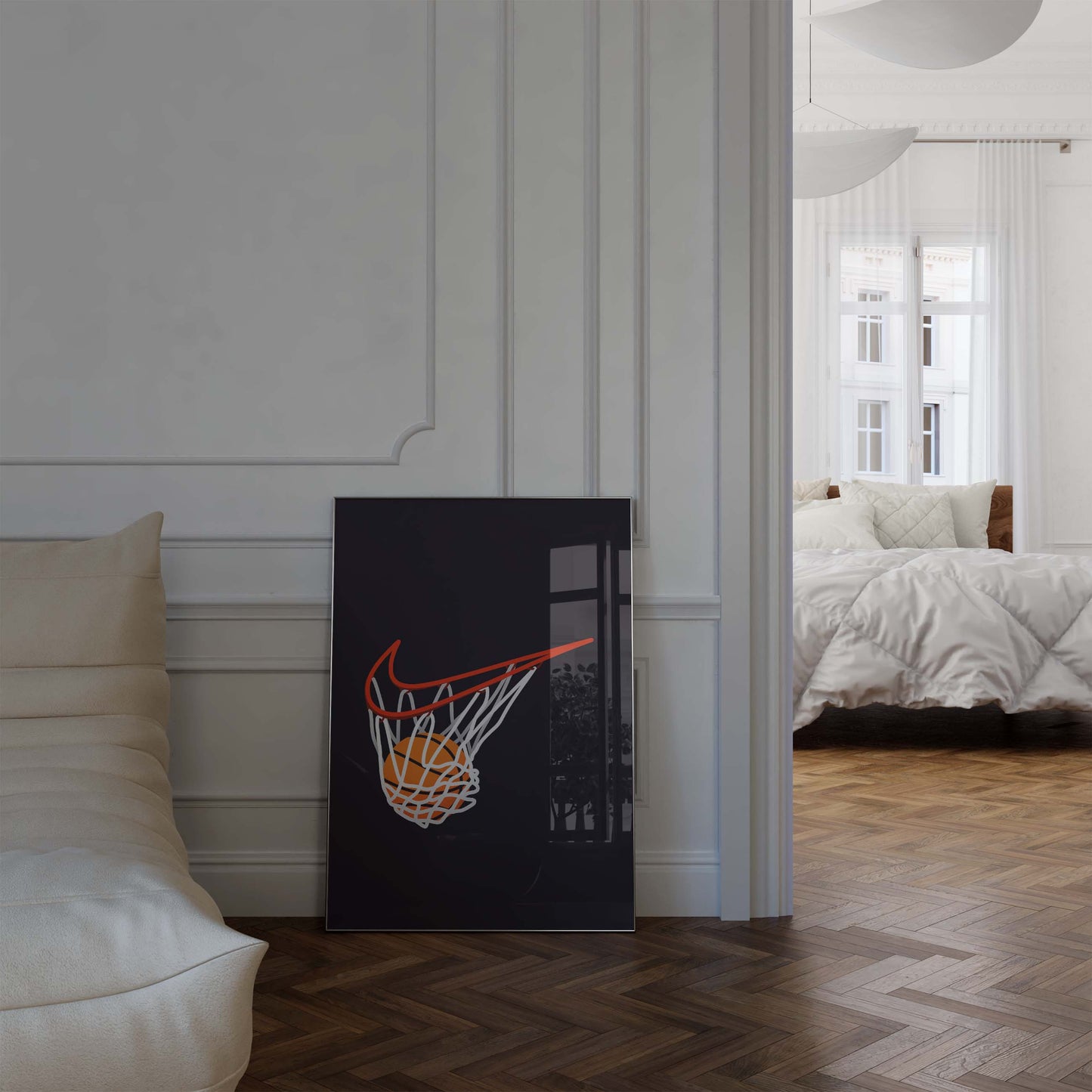 Basketball Hoop Illustration Poster · Geschenkidee · Sport Design · Minimalistische Kunst · Moderne Wanddeko · Print ohne Rahmen