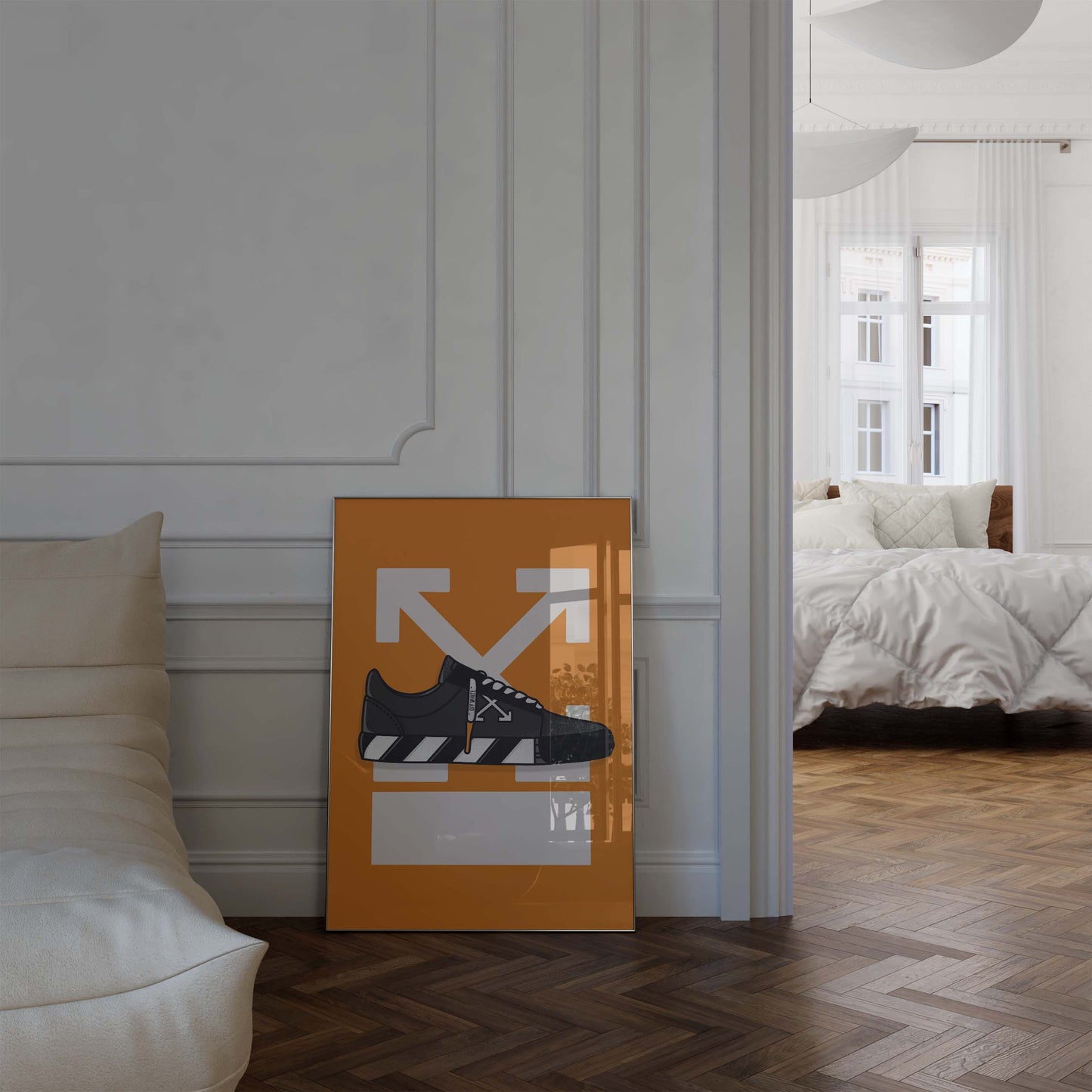 Sneaker Streetwear Design Poster · Geschenkidee · Urban Fashion Illustration · Minimalistisches Off Style Motiv · Print ohne Rahmen