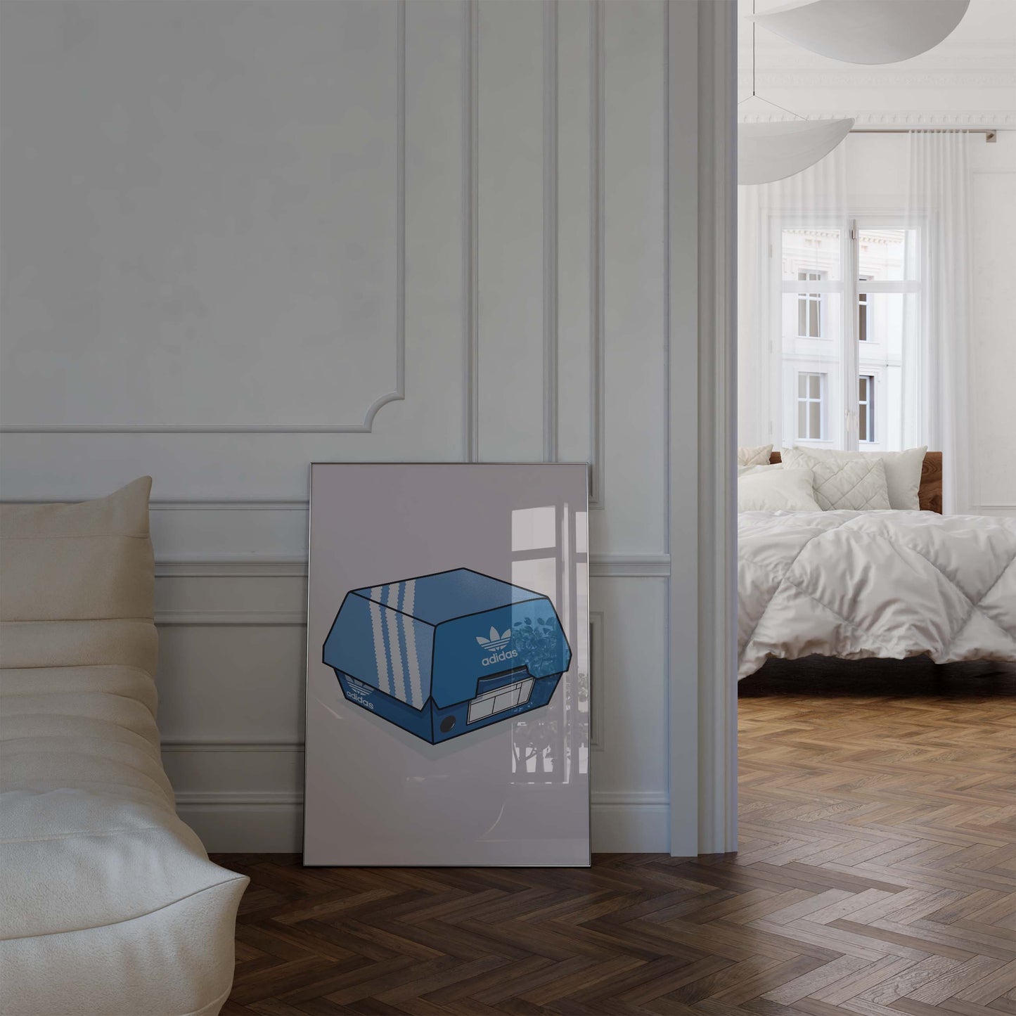 Sneaker Schuhkarton Illustration Poster · Geschenkidee · Sneaker Box Design · Streetwear Kunst · Moderne Wanddeko · Print ohne Rahmen