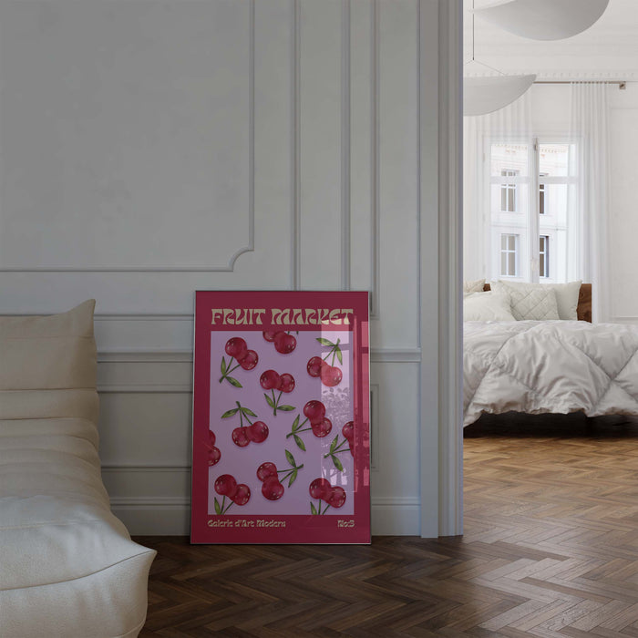 Fruit Market Poster – Premium Baumwoll-Canvas Kunst