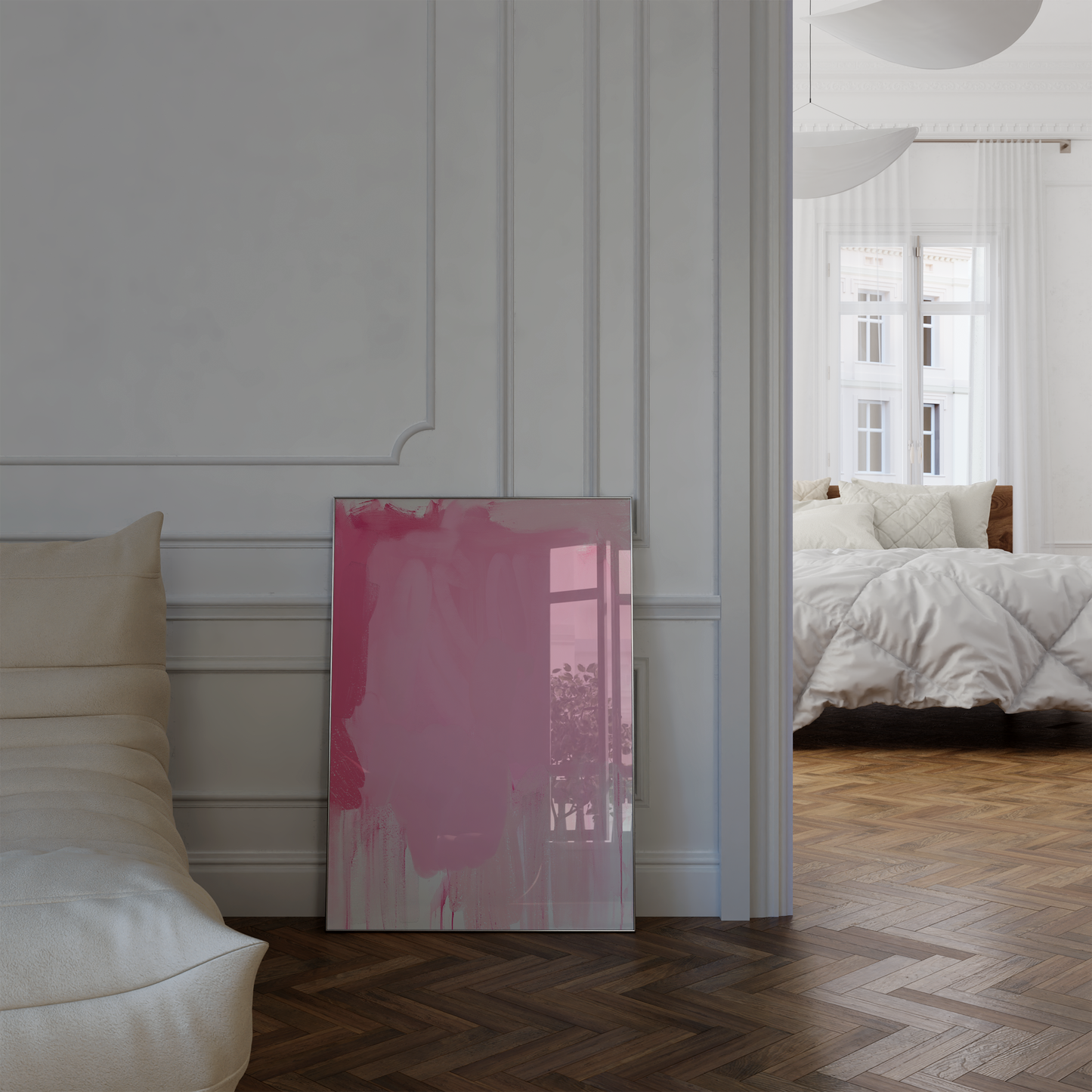 Abstrakte Poster · Wohnidee · Abstrakte Kunst Blumen Motive Pastell Farben · Dekoprint ohne Rahmen