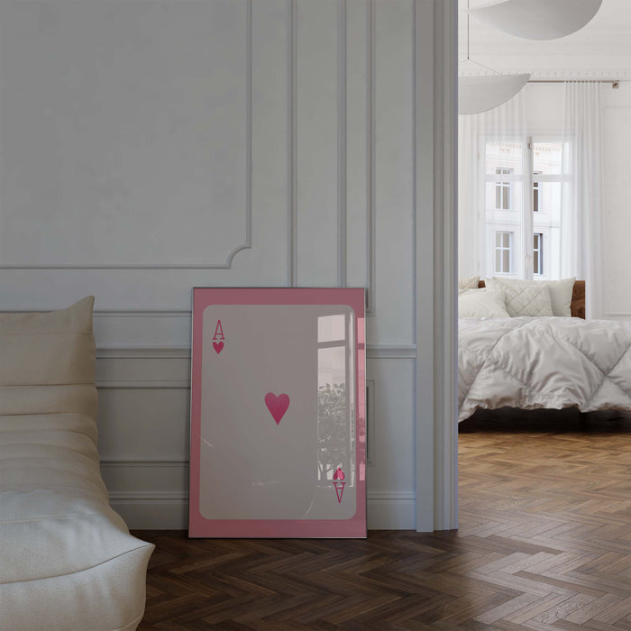 Ace of Hearts Poster – Premium Baumwoll-Leinwand